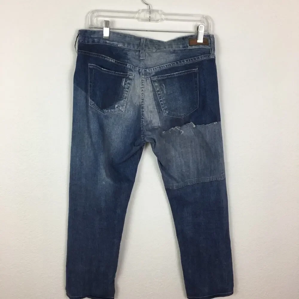 AG The Drew Blue  Straight Leg Boyfriend Printed Denim 28 - Picture 5 of 11